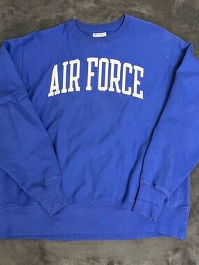 Champion Royal Blue 'AIR FORCE' Crewneck Sweatshirt